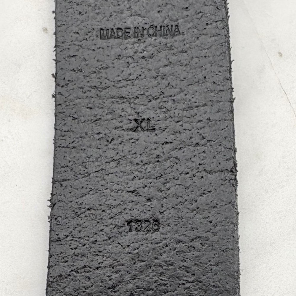 Polo Ralph Lauren Leather Belt Womens XL Black Silver Roller Buckle Classic CBK - Picture 10 of 12